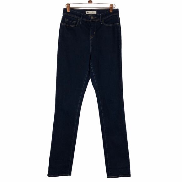 LEVI'S Dark Blue Denim Slimming Skinny Leg Jean 27 Dark Wash 512 - Picture 1 of 6